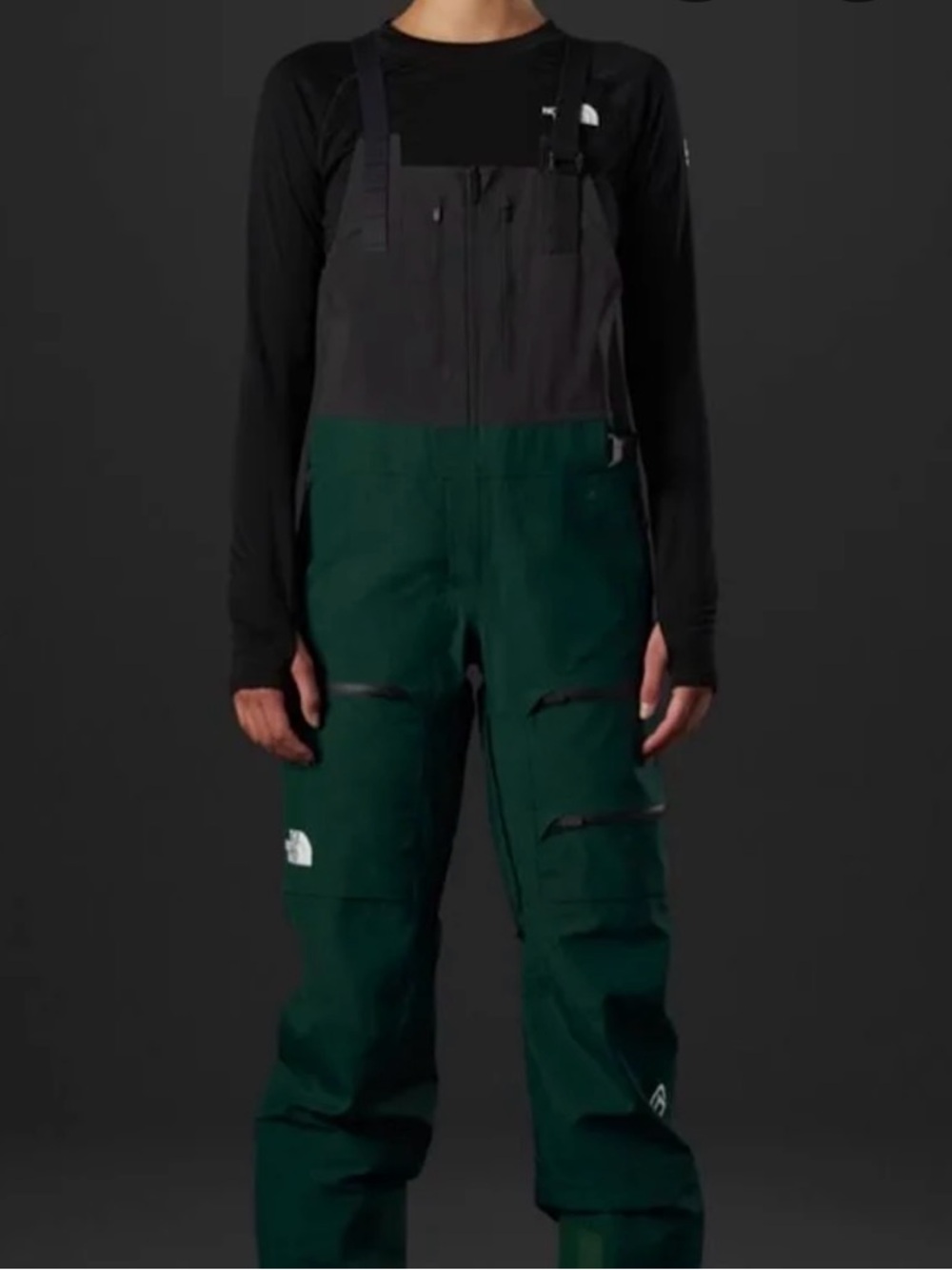 The North Face Men’s Green and Black Ski Bib Pants